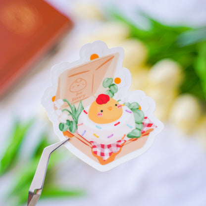 Clear Matte Chonky Cake Box Sticker