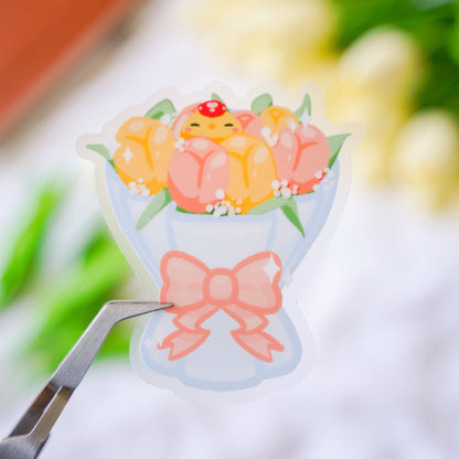 Clear Matte Just Because Flowers Sticker