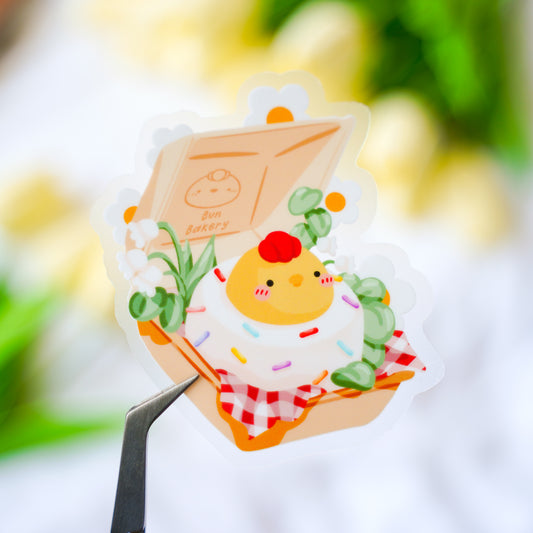 Clear Matte Chonky Cake Box Sticker