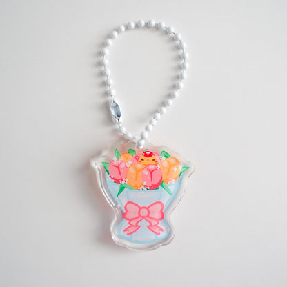 Just Because Flowers Keychain