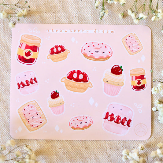 Strawberry Foodie Sticker Sheet